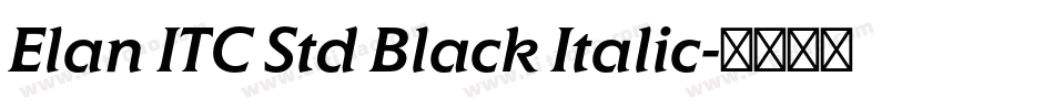 Elan ITC Std Black Italic字体转换